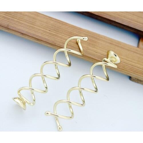 25pcs 5.4cm gold color Spiral Spin Bobby Pin with tray Hair Clip Twist Braiders Barrette Hairpins Hair Braider DIY Headdress