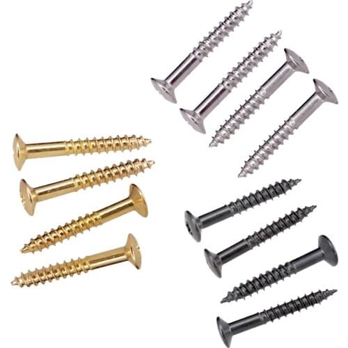 40 Pieces Humbucker Pickup Ring Mounting Screws Double Coil Pickup Frame Mounting Screws for Electric Guitar Parts