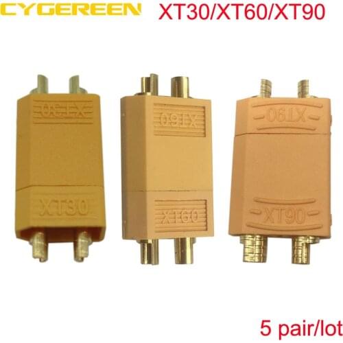 5 pair/lot XT90 XT-90 Gold Plated Banana Plugs XT60 XT-60 Male & Female XT30 XT-30 For ebike bicycle scooter battery