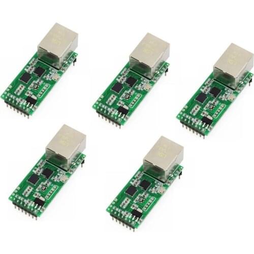 Q18042-5 5PCS USR-TCP232-T2 Tiny Serial Ethernet Converter Module Serial UART TTL to Ethernet TCPIP Module