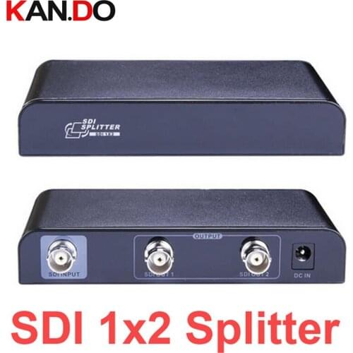 612 PUP-Two Ports SDI Splitter Compatible w/ SD-SDI,HD-SDI,3G-SDI Signal Extender AV divider video splitter converter adapter