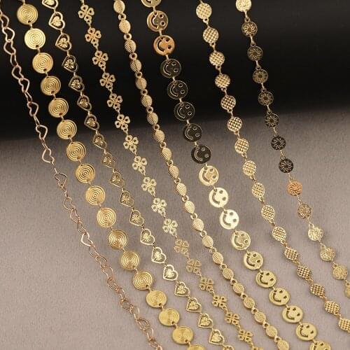 HAOSAW 1M/Lot Jewelry Accessories/DIY Making/Necklace Part/Hand Made/Multi Shapes/Copper Chain/Jewelry Findings & Components