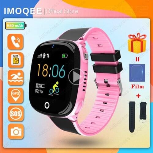 SK07 HW11 Smart watch Kids GPS For Kids With Sim Card Photo Waterproof IP67 Kids Gift For IOS Android SOS Phone