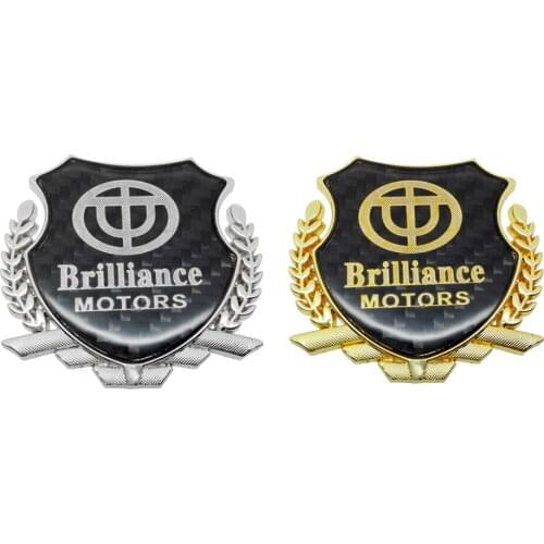 For Brilliance V5 V3 H530 H230 H320 H330 Frv Bs6 Carbon Fiber Metal Emblem Car Sticker Badge Scratches Cover Decal Decoration