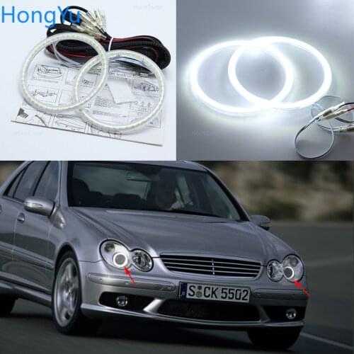 For Mercedes Benz C-CLASS W203 C230 C240 C320 C55 C30 2001-2007 Smd Led Angel Eyes kit Excellent Ultra bright illumination DRL