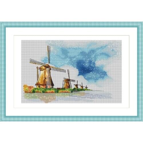 GG RS cotton self-matching cross stitch Cross stitch RS cotton comes with no prints No prints windmill