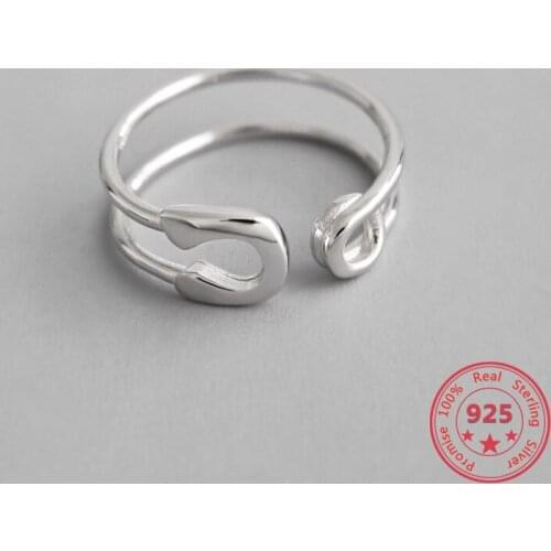 Korean Version Of 925 Sterling Silver Ring Circular Hollow Shape Simple And Wild Trend Style For Girlfriends Holiday Gift