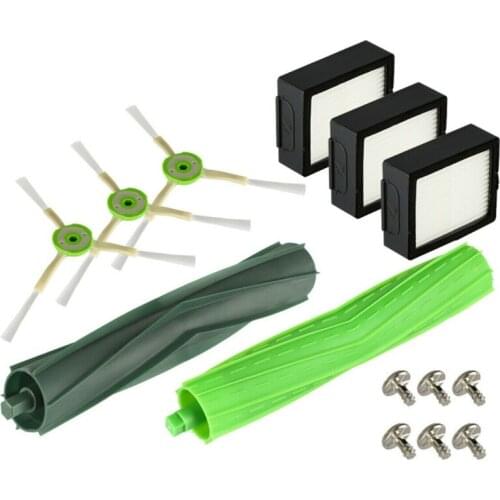 HOT!-For Irobot Roomba I7 E5 E6 Series Vacuum Cleaner Replacement Filter Spare Parts Main Brush Side Brush Screws
