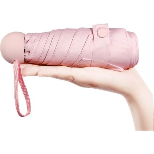 Mini Pocket umbrella rain women Five-folding paraguas plegable Sun protection Anti-UV umbrella parapluie folding women Umbrella