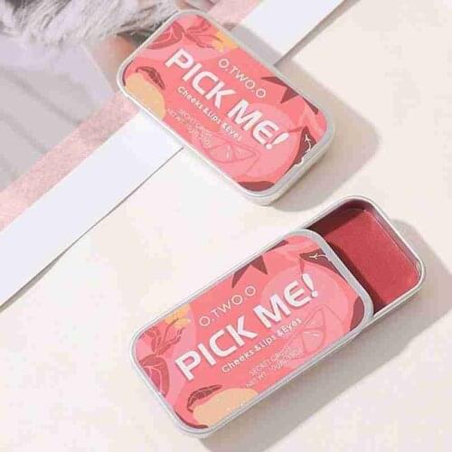 O.TWO.O 3 IN 1 Lipstick Blush Multifunctional Makeup Palette For Face Eyeshadow Lightweight Matte Lip Tint Natural Face Blush