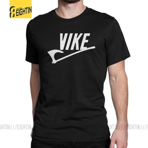 Man T Shirt Vike II Vikings T-Shirts Logo Casual Short Sleeves Tees Crew Neck clothing 100% Cotton Black