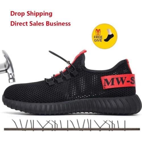 Male Safety Shoes 2020 Mens And Women Steel Toe Anti-smashing Construction Work Sneaker Outdoor breathable fashion Safety Boots