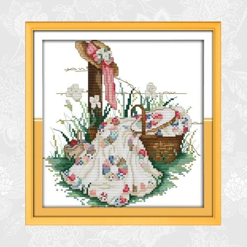 Cross Stitch Kits Dry in The Sun a Quilt 14CT 11CT Printed Canvas DMC Embroidery Counted Fabric Handwork Beginner Needlework