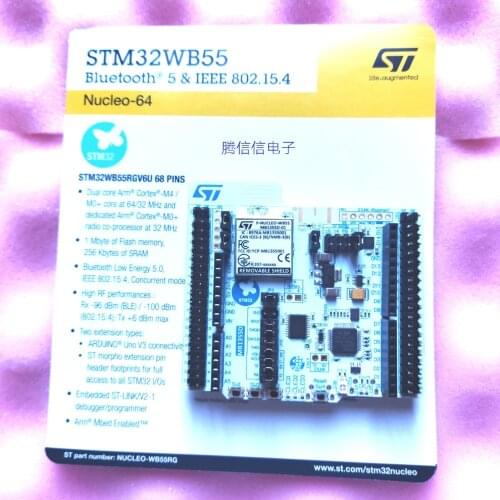 NUCLEO-WB55RG STM32 Nucleo-64 STM32WB55RG supports Arduino