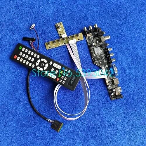 Fit LP140WH2 (TL)(B1)/(TL)(C1)/(TL)(D3) DVB-C signal digital 1366*768 LCD panel VGA USB 40Pin LVDS 3663 controller card kit