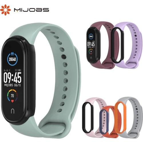 Mijobs Mi Band 5 Silicone Wrist Strap for Xiaomi Mi Band 5 Smart Watches Sports Bracelet Accessories Miband 5 Original Wristband