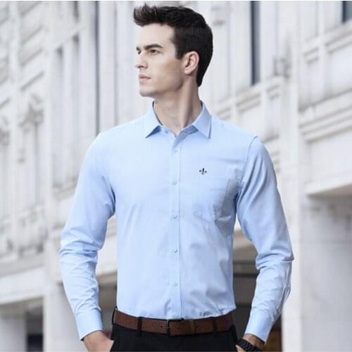 Dudalinas Shirt Male Solid Shirt Brand Clothing Pocket Mens Long Sleeve Shirt Plus Size Slim Fit Shirt Casual Men Clothes 9XL