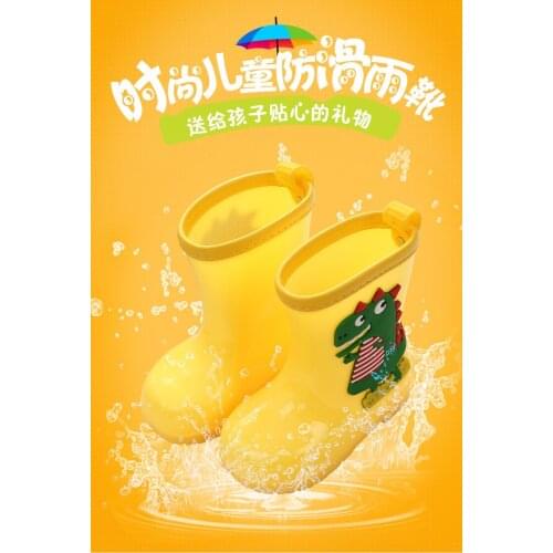 Hot New Fashion Classic Children Rainboots PVC Rubber Kids Baby Cartoon Shoes Childrens Water Shoes Waterproof Rain Boots 2021