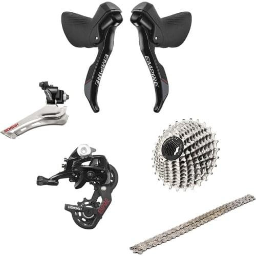 SENSAH EMPIRE PRO 6 Kits Carbon fiber 2x11 Speed 22s Road Groupset R/L Shifter+R/F Derailleurs + Cassette/Chains