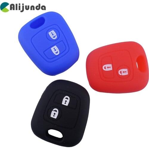 Silicone car key cover case for Peugeot 206 307 207 408 Citroen c2 c3 c4 key cover