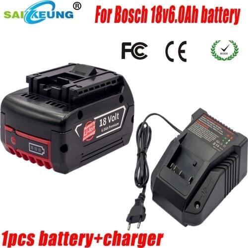 Replace Bosch 18V Cordless Power Tool 6000mAh Rechargeable Battery Compatible with BAT609G BAT610G BAT618G BAT619G