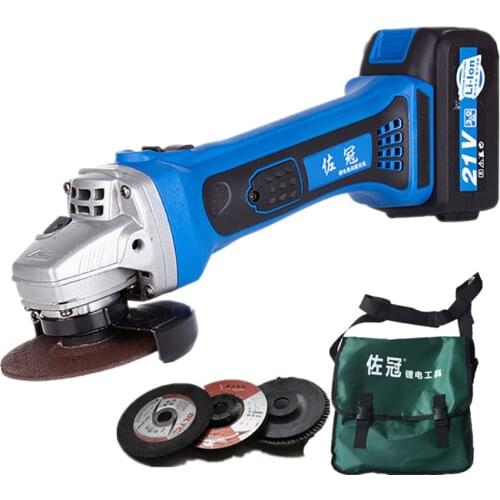 100-240V Wireless Charging Angle Grinder Lithium Battery Electric Angle Grinder Grinding Metal Cutting Machine 21V 3000Mah