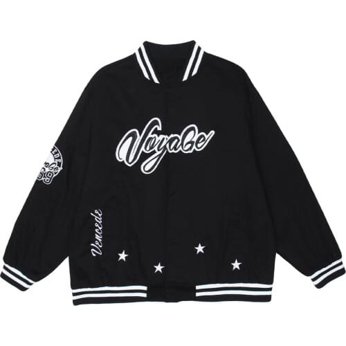 LACIBLE Vintage Letter Embroidery Varsity Winter Coat Men Women Streetwear Jacket 2021 Winter Harajuku Jackets