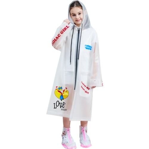 95-160CM TPU waterproof raincoat for children kids baby rain coat poncho boys girls primary school students rain poncho jacket
