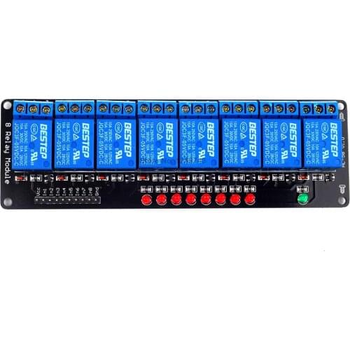 1PCS Black 8 Channel 5V Relay Module with Lamp For Arduino ARM PIC AVR DSP