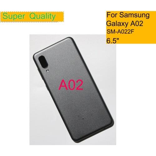 10Pcs/Lot For Samsung Galaxy A02 A022 A022F SM-A022F Housing Back Cover Case Rear Battery Door Chassis Housing Replacement
