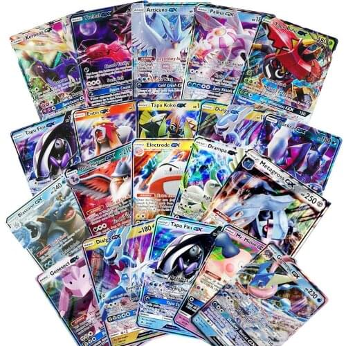 200 Pcs Pokemoning GX card Shining TAKARA TOMY Cards Game Battle Carte Trading Children Toy