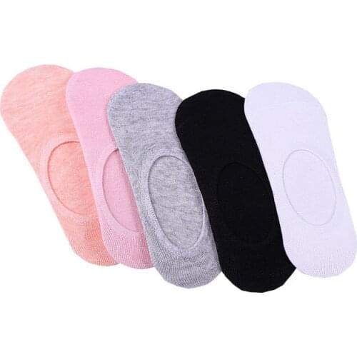 2019 socks ladies spring and summer invisible socks female boat socks candy color silicone non-slip shallow mouth solid color fe