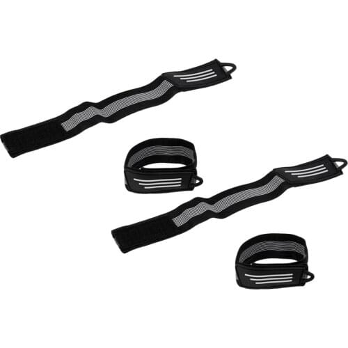 4 pcs High Visibility Reflective Wristbands Belt Ankle Strap Bands Running Cycling MTB Mountain Rode Bike Pants Leg Strap Clip