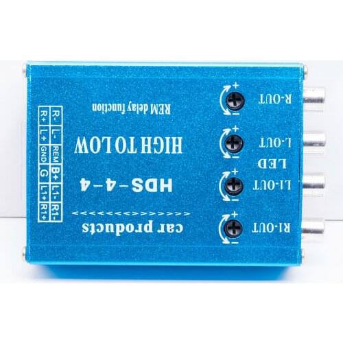 4 In 4 Out Channel Car Audio 4 Way High Fidelity Output Active High To Low Converter Car Host Audio Converter with REM Delay