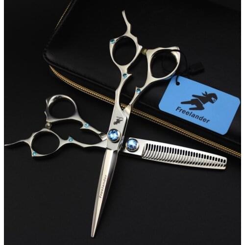 6'' Japan 440C Steel Barber Hairdressing Scissors Cutting Shears Thinning Scissors Professional Human Hair Scissors