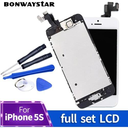 AAA Screen For iPhone 6S 5s Display Touch Moudle Digitizer Full Set Assembly+Home Button+Camera for iPhone 5 6 LCD replacements