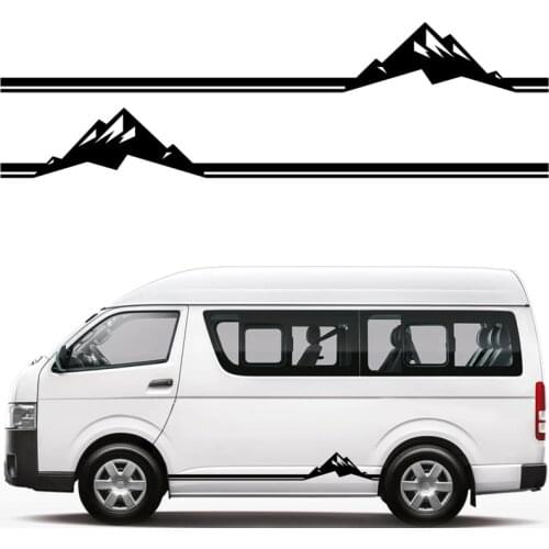 Car Stickers Body Sticker Decals Stripes Mountains Car Side Door Body Vinyl Film Stickers Universal Car Accessories