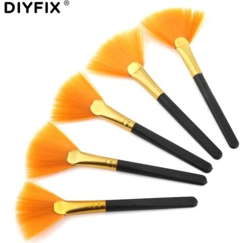 DIYFIX 5Pcs Soft Brush Dust Cleaner for Computer Keyboard Cell Phone Tablet PCB Cleaning Repair Tools Set