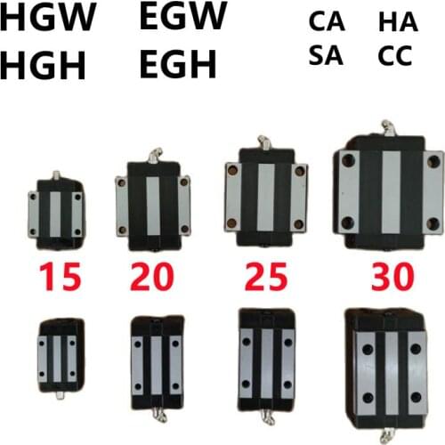 HGH15CA HGW15CC HGH20CA HGW20CC EGH EGW HGW25 HGH30 HGW30 Slider Block Match Use HGR Linear Guide For Linear Rail CNC DIY Parts