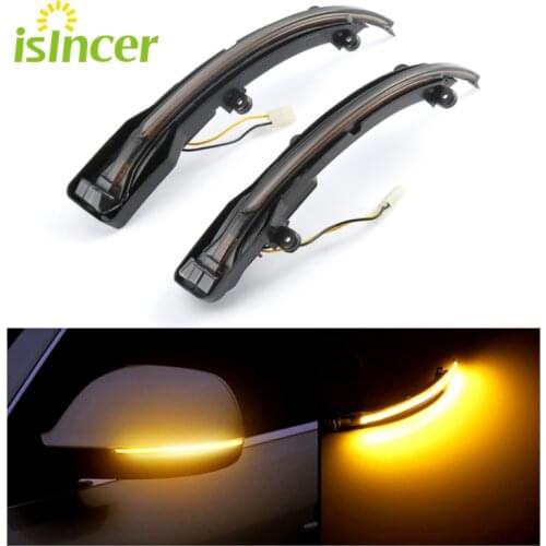 ISincer for Audi Q5 SQ5 8R Q7 4L Dynamic Blinker LED Turn Signal Side Mirror Lights indicator 2010 2011 2012 2013 2016