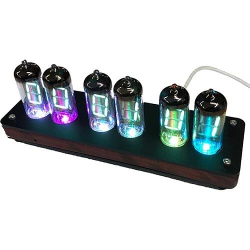 IV-11 Fluorescent Tube Clock,STM32 master IC DC5V Tube fluorescent tube wood shell clock,Fluorescent tube clock kit,J19295