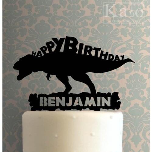 Custom Dinosaur Happy Birthday 101 Cake Topper