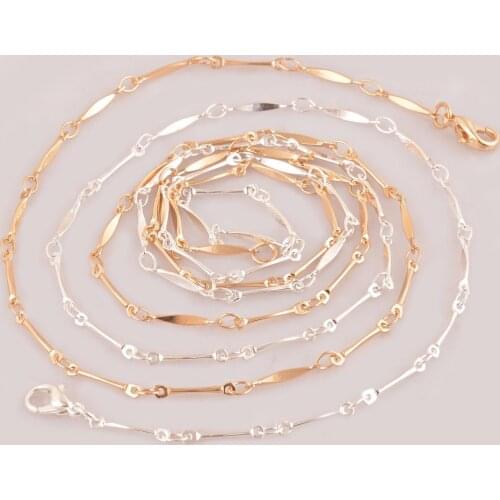 Delicate wholesale silver plated quality tiny handmade copper necklace chains,gold brass chain for pendant different length