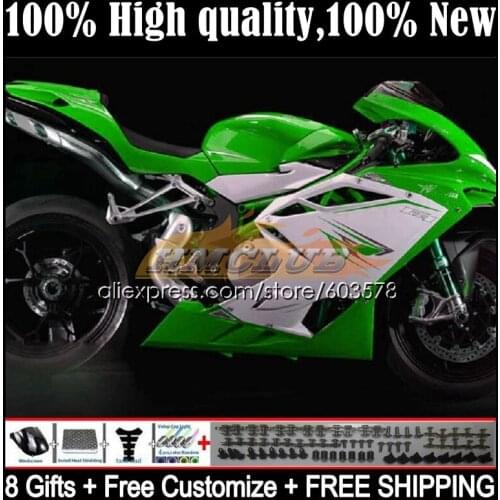 Body For MV Agusta F4 R312 750S 1000 R 750 1000CC Kit 51CL.40 1000R 312 1078 1+1 2005 2006 MA MV F4 05 06 Fairings Green white