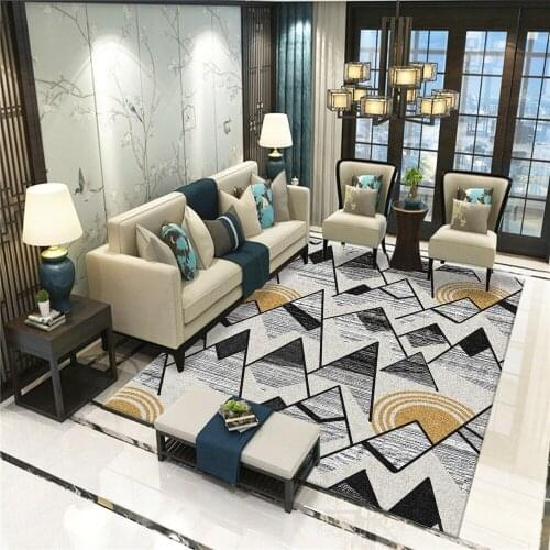 Nordic Style Living Room Carpet Bedside Floor Mat Geometric Non-slip Kitchen Balcony Area Floor Mat Corridor Door Mat