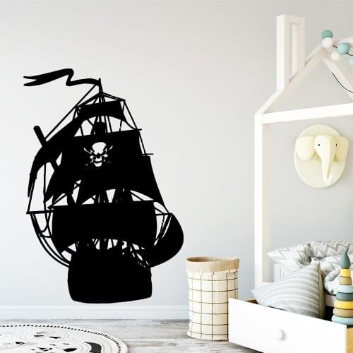 Colorful Pirate Ship Wall Sticker Removable Wall Stickers Diy Wallpaper Home Decoration Accessories For Living Room Decorative