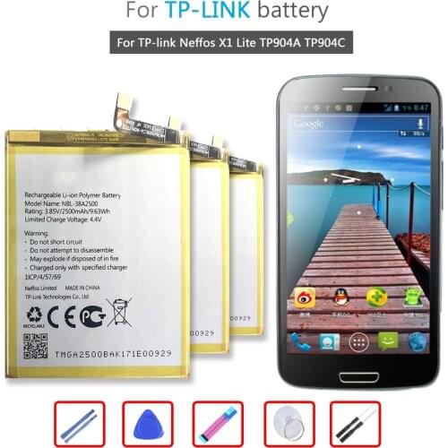 NBL-38A2500 2500mAh Li-ion Polymer Battery For TP-link Neffos X1 Lite TP904A TP904C Bateria