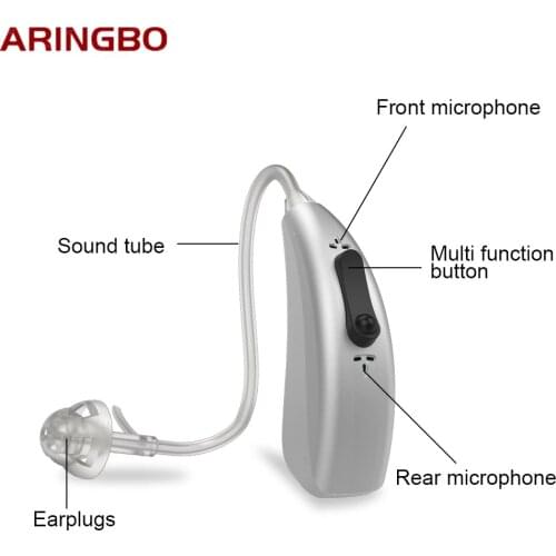 Best Hearing Aids Rechargeable 4 Channel Hearing Aid DigitalMicrophone Amplifier To Profound Deaf Hearing Aids Dropshipping
