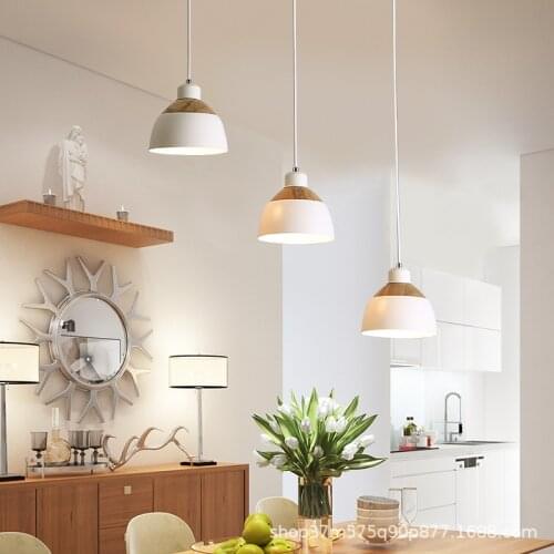 Modern Minimalist Led Creative Personality Restaurant Chandelier Nordic New Creative Wrought Iron Bar Cafe Dining Chandelier