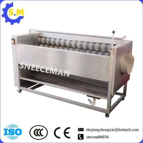 Large output stainless steel brush roll washing and cleaning machine Potato peeler 500kg per hour